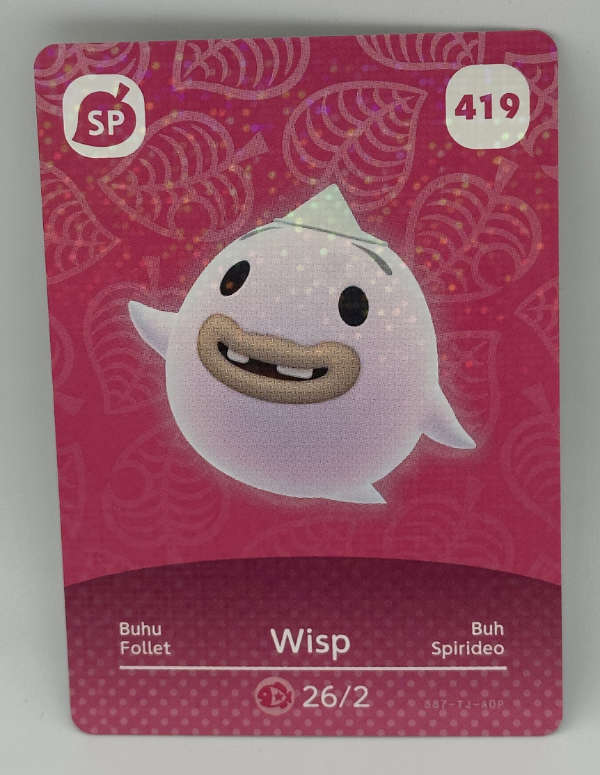 419 Wisp Animal Crossing Series 5 amiibo Card