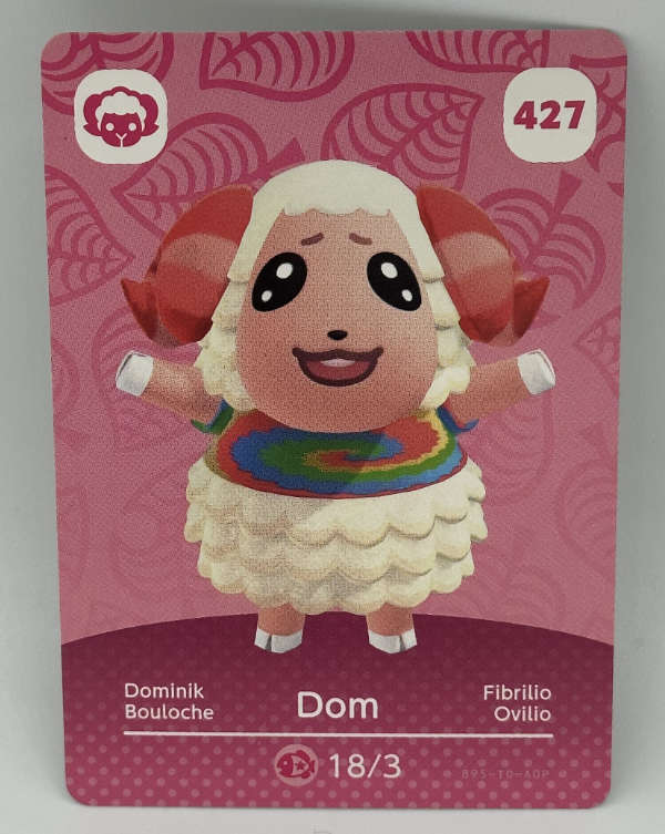 427 Dom Animal CrossingSeries 5 amiibo Card