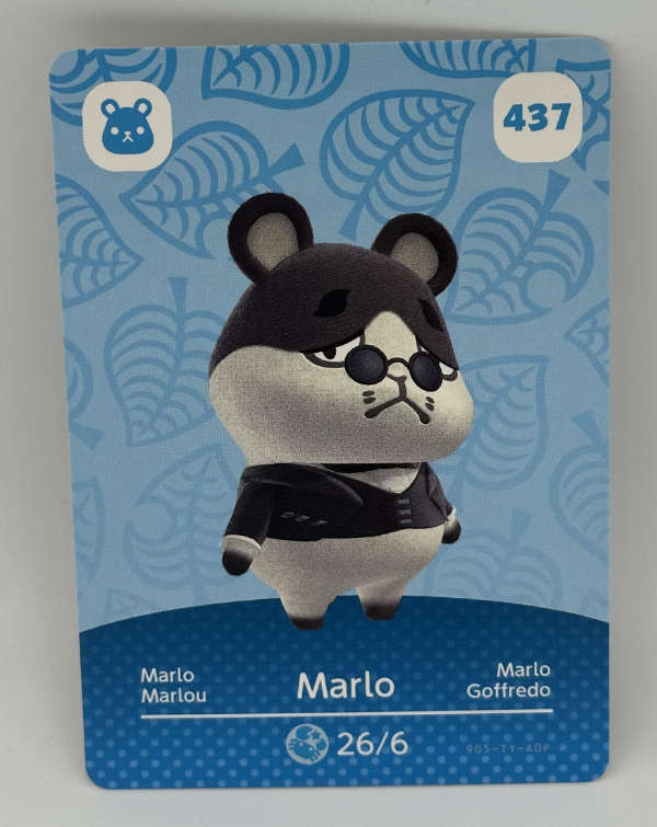 437 Marlo Animal Crossing Series 5 amiibo Card