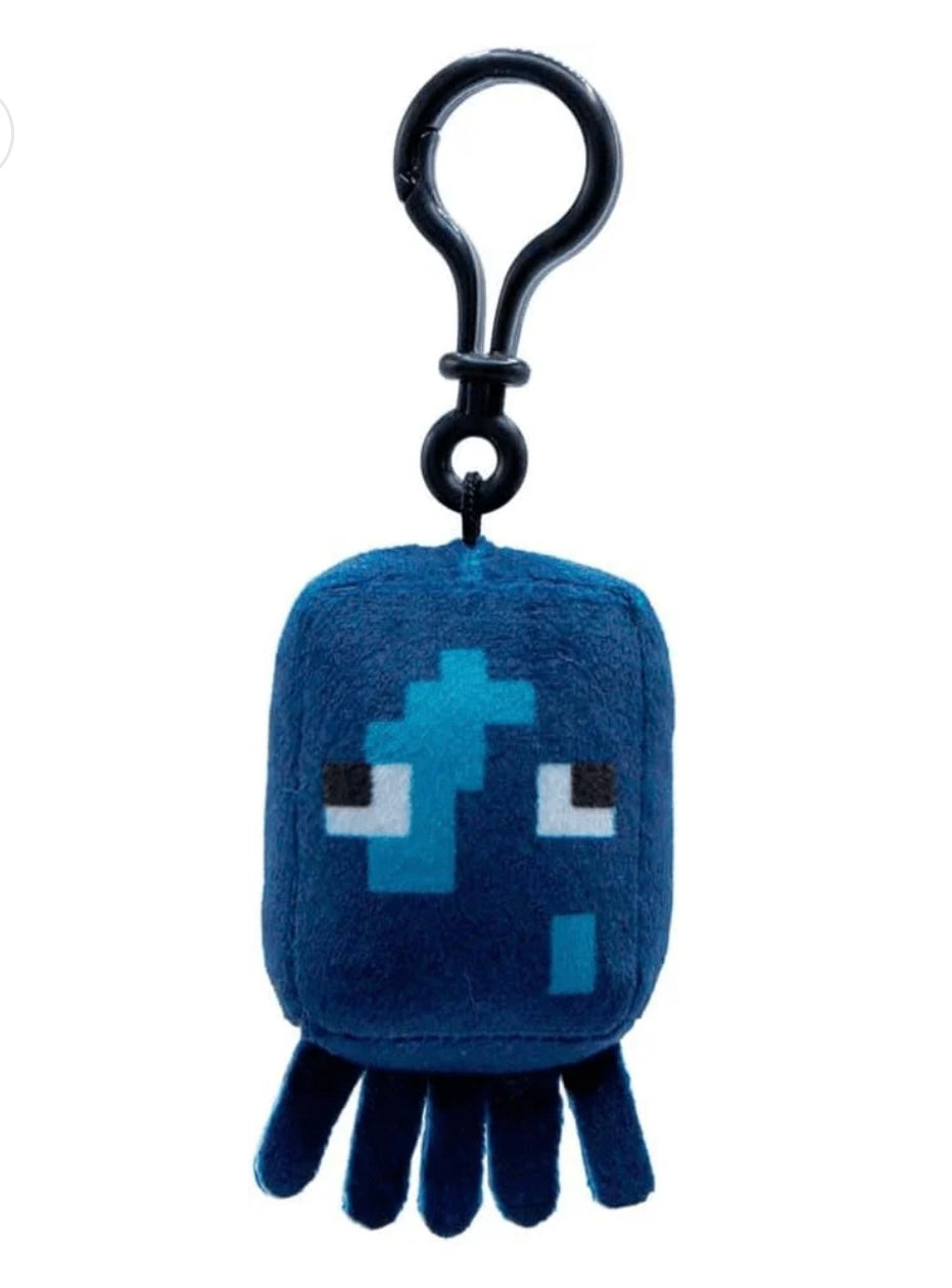 Squid Minecraft Keychain Plush