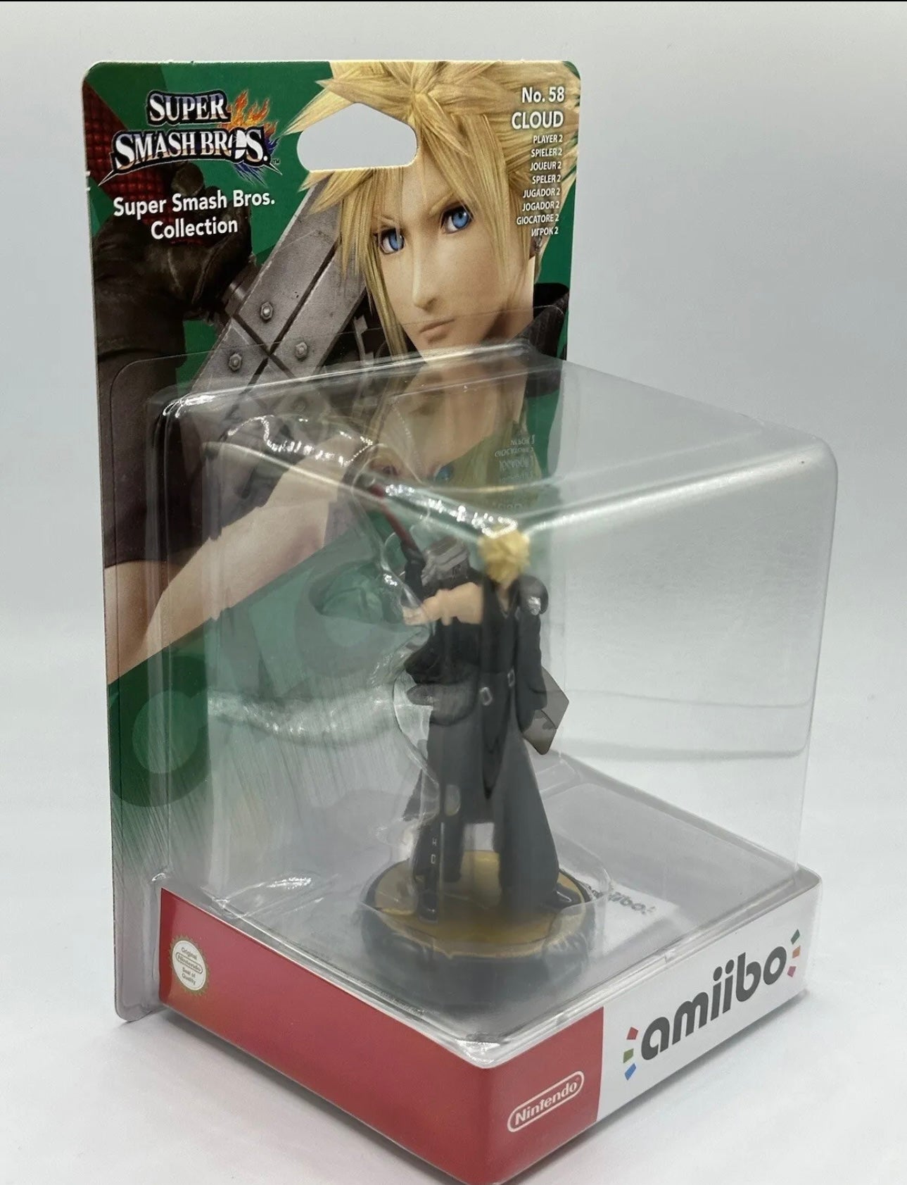 Super Smash Bros Cloud Player 2 No 58 Amiibo